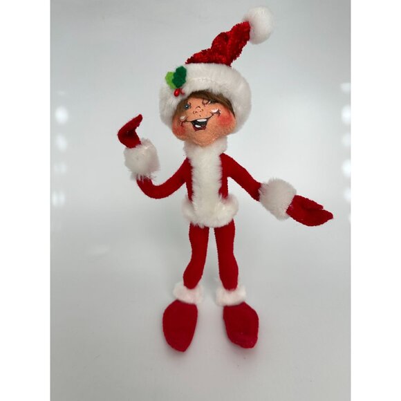 Annalee Other - Annalee 2012 Christmas Elf Doll With Red & White Santa Outfit Holly 8 inch